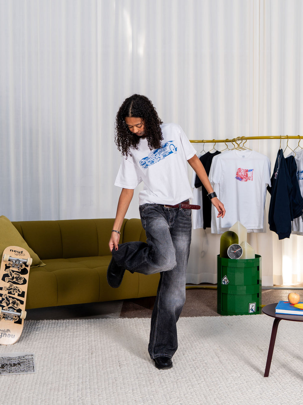 Crash Shirt weiss/blau
